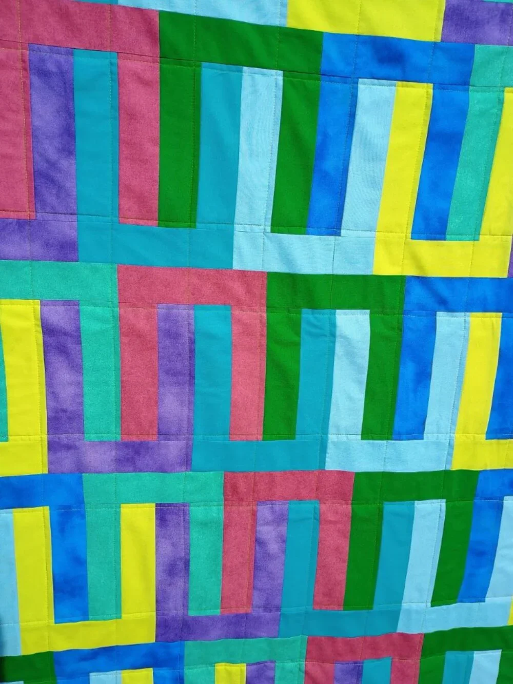 💙💚💜BN MODERN DESIGN QUILT IN SOLID COLORFUL FABRICS